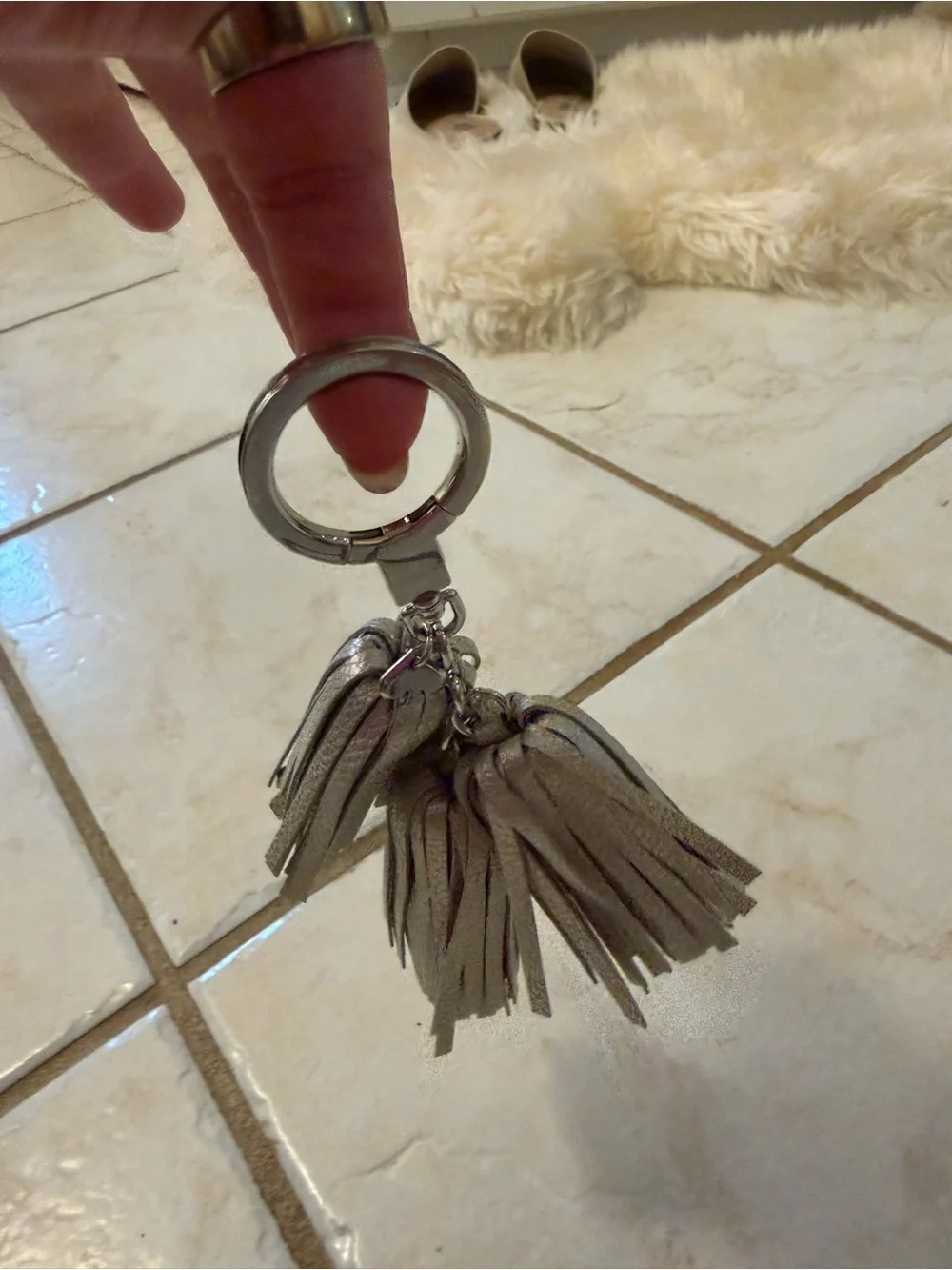 Kate Spade gold/Silver Tassel Keychain Charm - Women Accessories